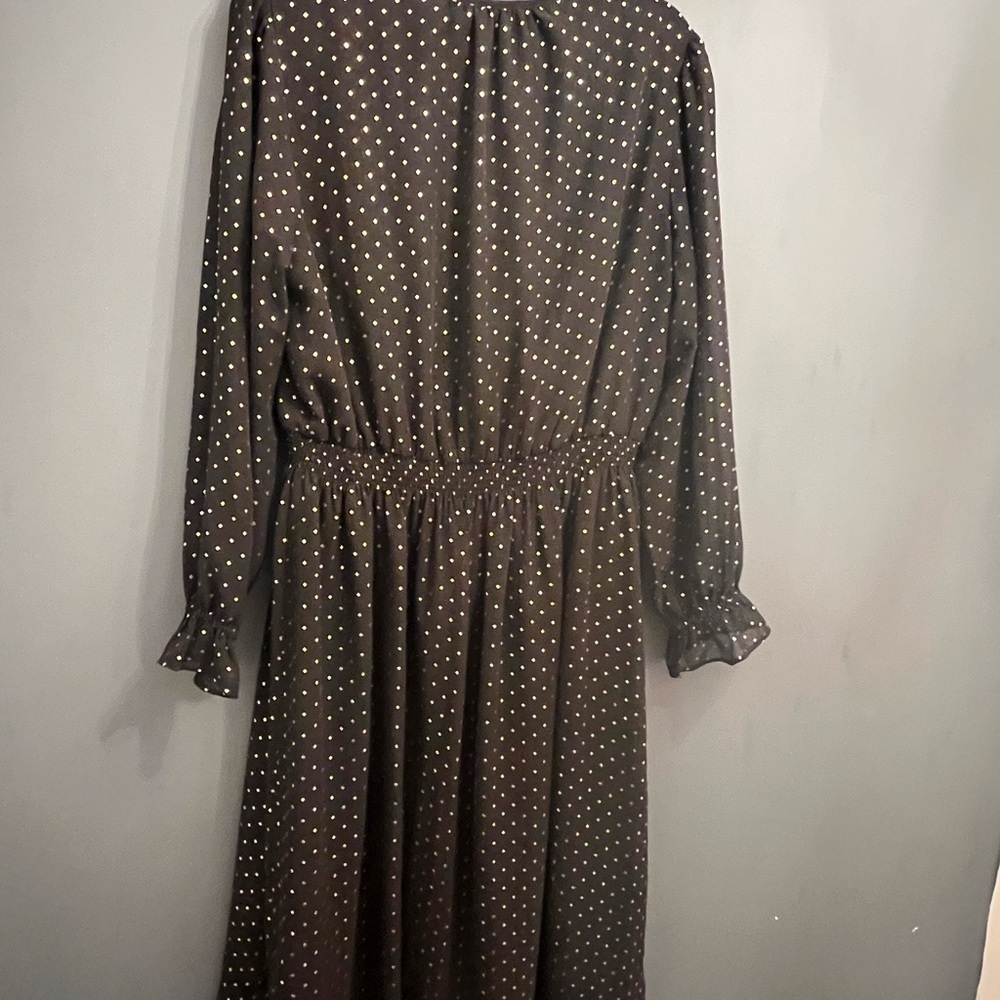 Gold Diamond dots Long Sleeve Dress - Picture 4 of 5